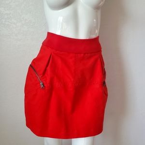 See by Chloé Red Cotton Mini Skirt 4